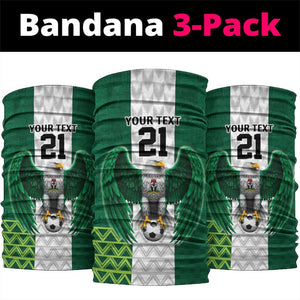 Custom Football African Nigeria Neck Gaiter Retro Nigeria 20-21 Eagle Flag Motif LT9