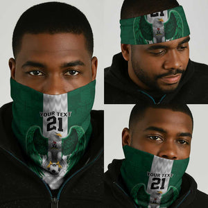 Custom Football African Nigeria Neck Gaiter Retro Nigeria 20-21 Eagle Flag Motif LT9