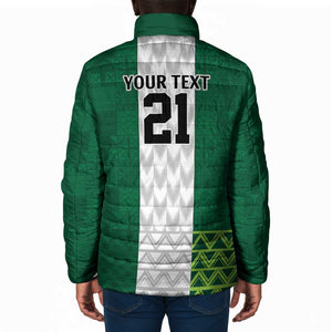 Custom Football African Nigeria Padded Jacket Retro Nigeria 20-21 Eagle Flag Motif