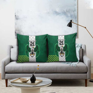 Custom Football African Nigeria Pillow Cover Retro Nigeria 20-21 Eagle Flag Motif