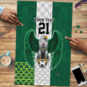 Custom Football African Nigeria Puzzle Retro Nigeria 20-21 Eagle Flag Motif
