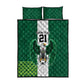 Custom Football African Nigeria Quilt Bed Set Retro Nigeria 20-21 Eagle Flag Motif - African Pride