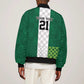 Custom Football African Nigeria Sleeve Zip Bomber Jacket Retro Nigeria 20-21 Eagle Flag Motif - African Pride