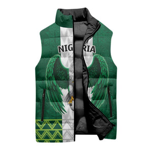 Custom Football African Nigeria Sleeveless Puffer Jacket Retro Nigeria 20-21 Eagle Flag Motif