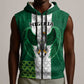 Custom Football African Nigeria Sleeveless Zip Hoodie Retro Nigeria 20-21 Eagle Flag Motif - African Pride