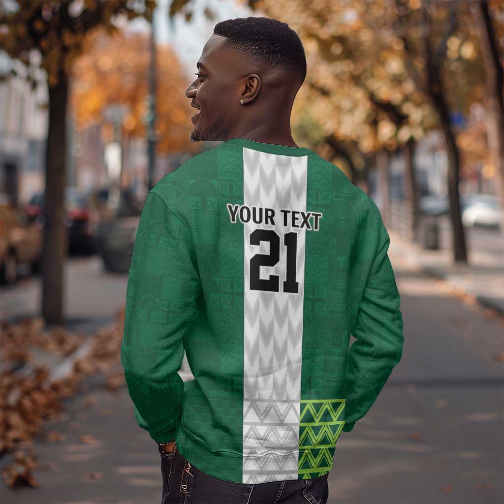 Custom Football African Nigeria Sweatshirt Retro Nigeria 20-21 Eagle Flag Motif - African Pride