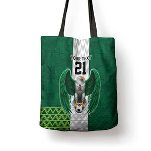 Custom Football African Nigeria Tote Bag Retro Nigeria 20-21 Eagle Flag Motif