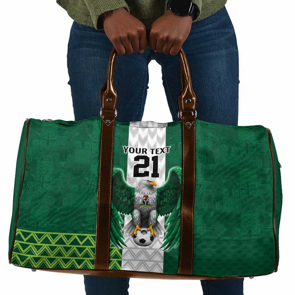 Custom Football African Nigeria Travel Bag Retro Nigeria 20-21 Eagle Flag Motif
