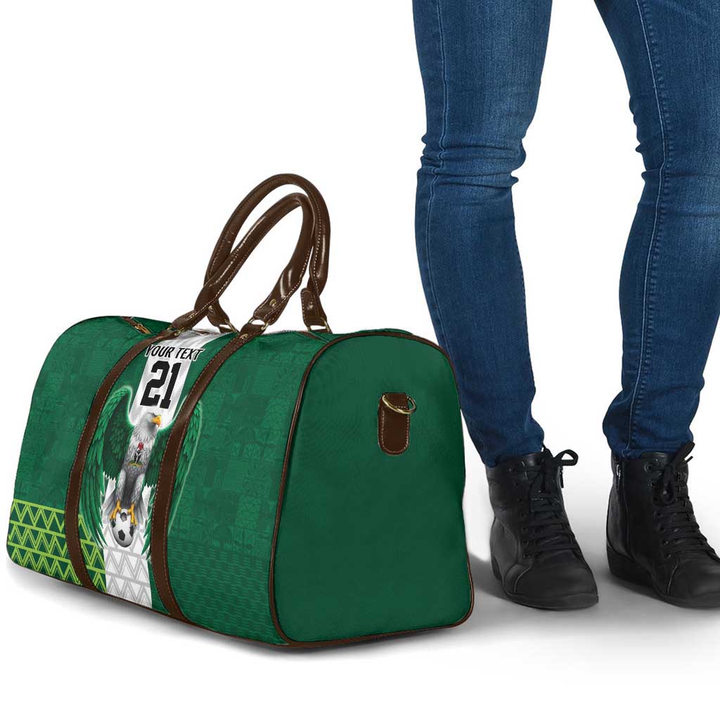 Custom Football African Nigeria Travel Bag Retro Nigeria 20-21 Eagle Flag Motif