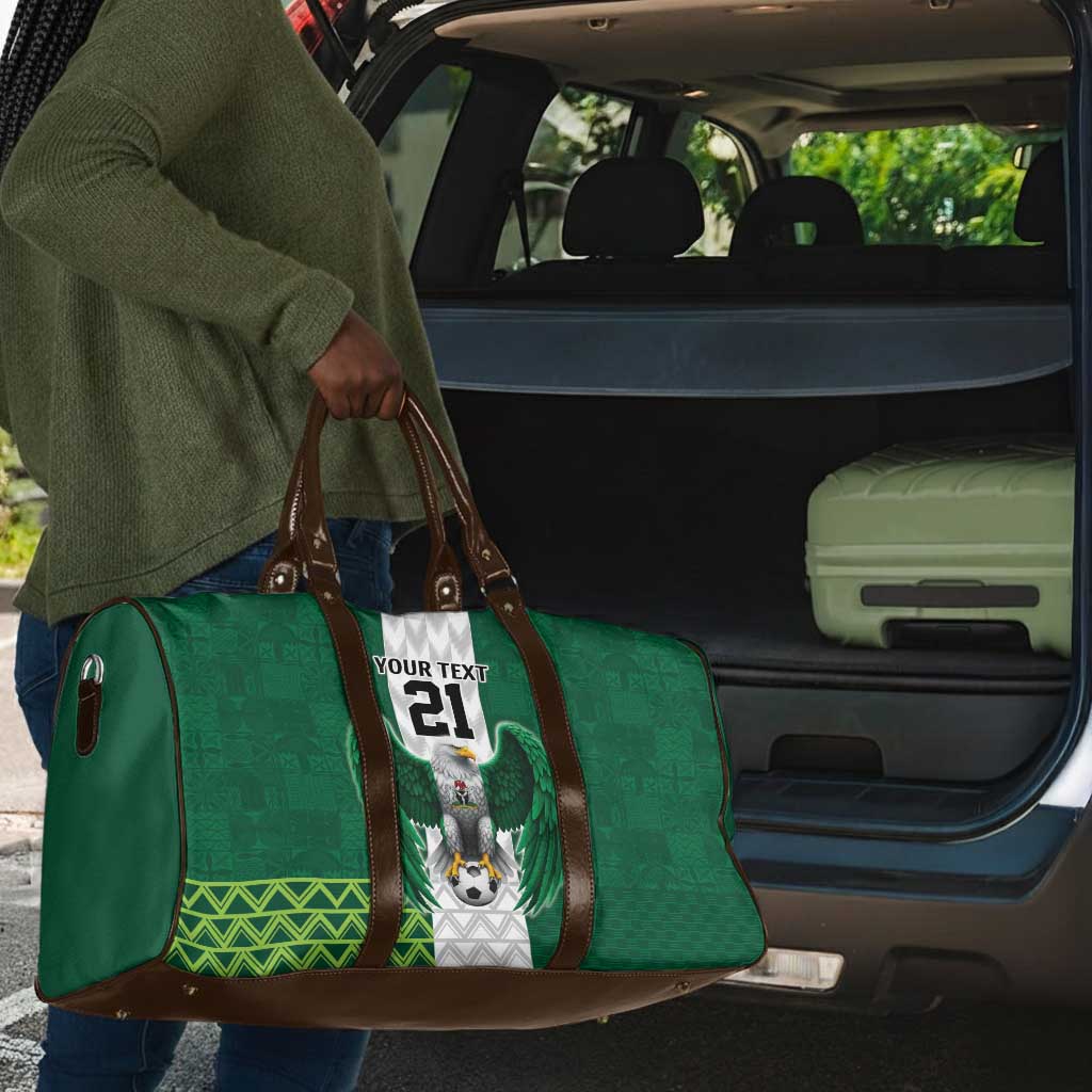 Custom Football African Nigeria Travel Bag Retro Nigeria 20-21 Eagle Flag Motif