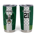 Custom Football African Nigeria Tumbler Cup Retro Nigeria 20-21 Eagle Flag Motif - African Pride