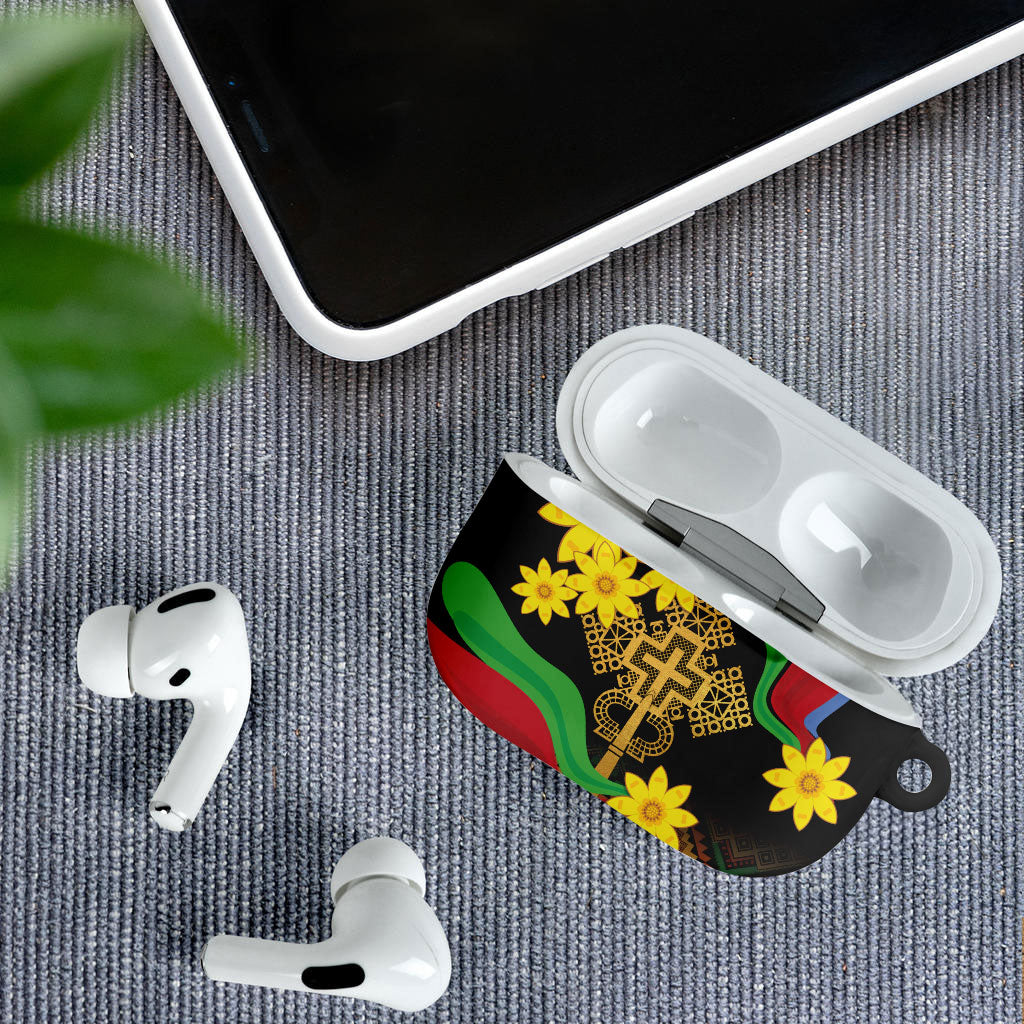 Eritrea Meskel AirPods Case Eritrean Tribal Meskel Daisy Flag Inspired