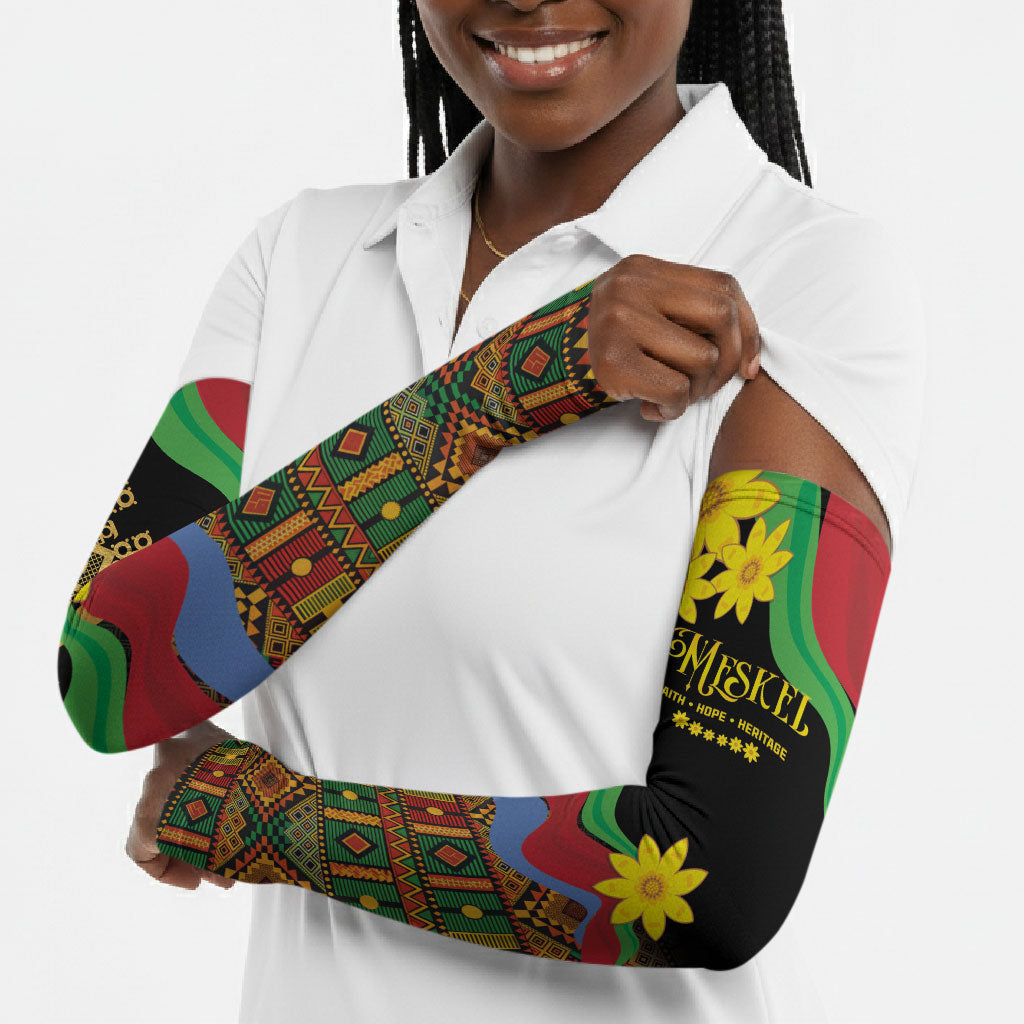 Eritrea Meskel Arm Sleeves Eritrean Tribal Meskel Daisy Flag Inspired