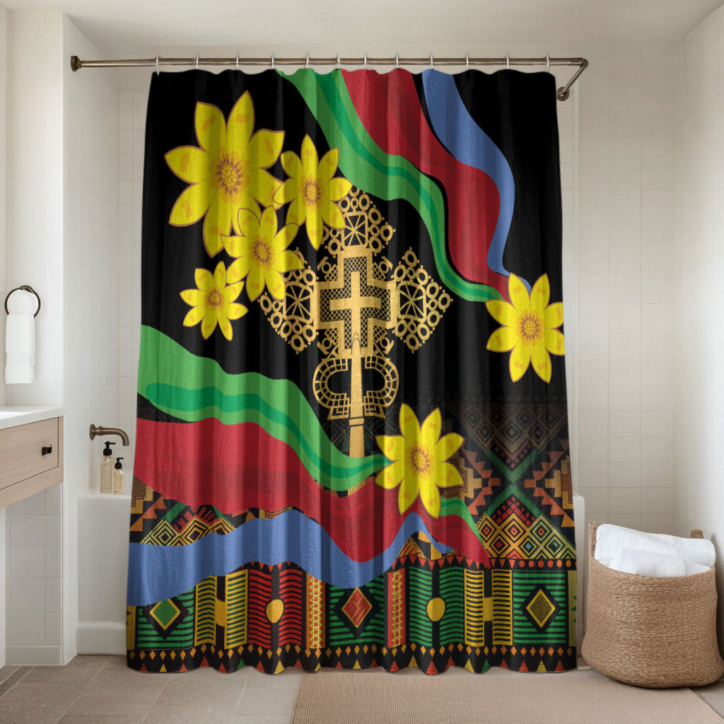 Eritrea Meskel Bathroom Set Eritrean Tribal Meskel Daisy Flag Inspired