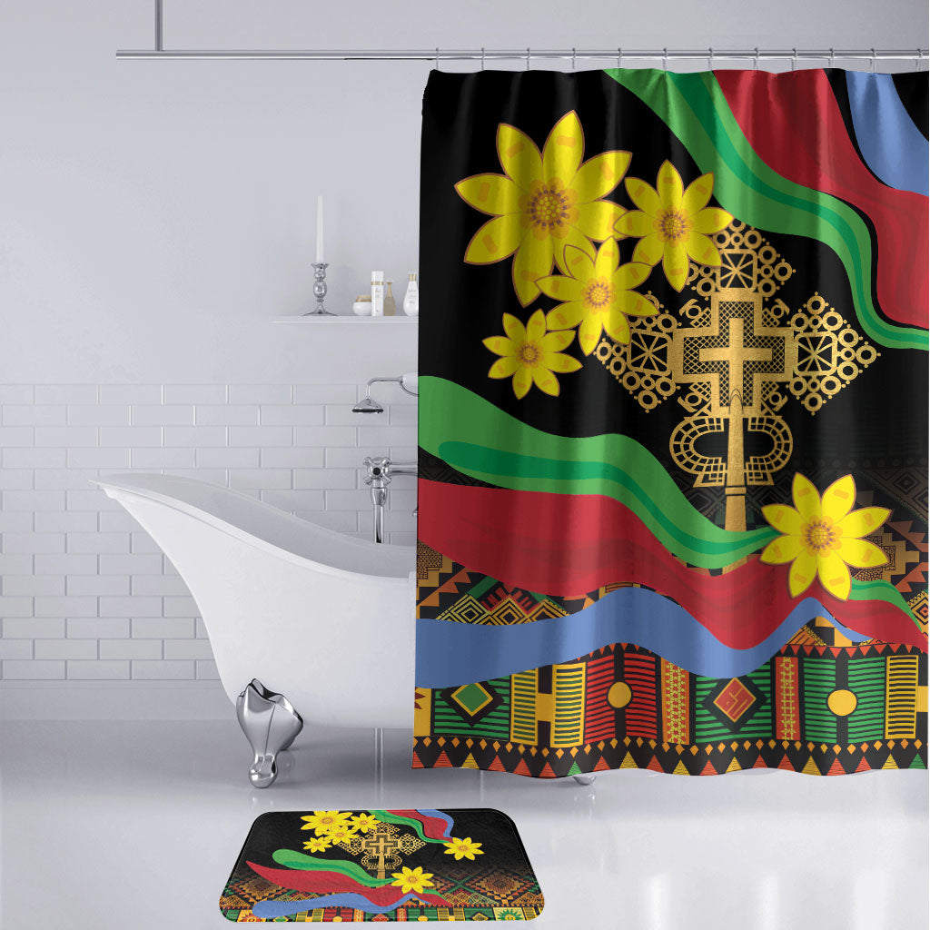 Eritrea Meskel Bathroom Set Eritrean Tribal Meskel Daisy Flag Inspired
