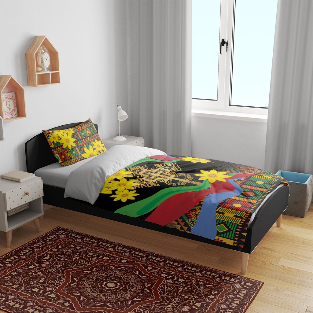 Eritrea Meskel Bedding Set Eritrean Tribal Meskel Daisy Flag Inspired