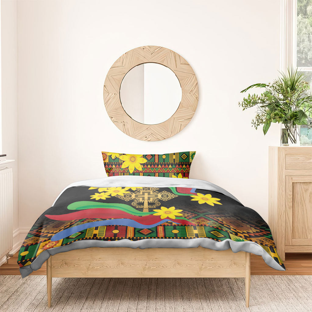 Eritrea Meskel Bedding Set Eritrean Tribal Meskel Daisy Flag Inspired