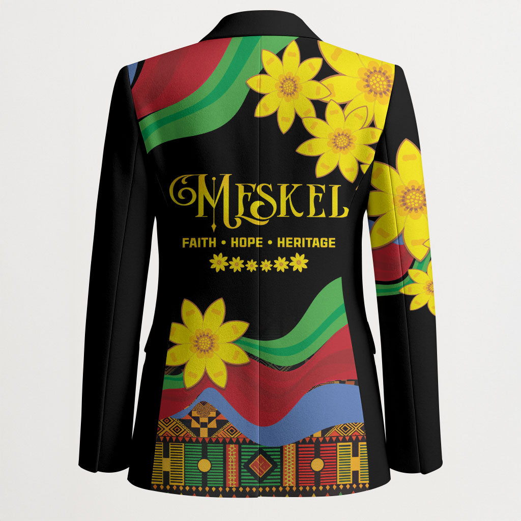 Eritrea Meskel Blazer Eritrean Tribal Meskel Daisy Flag Inspired