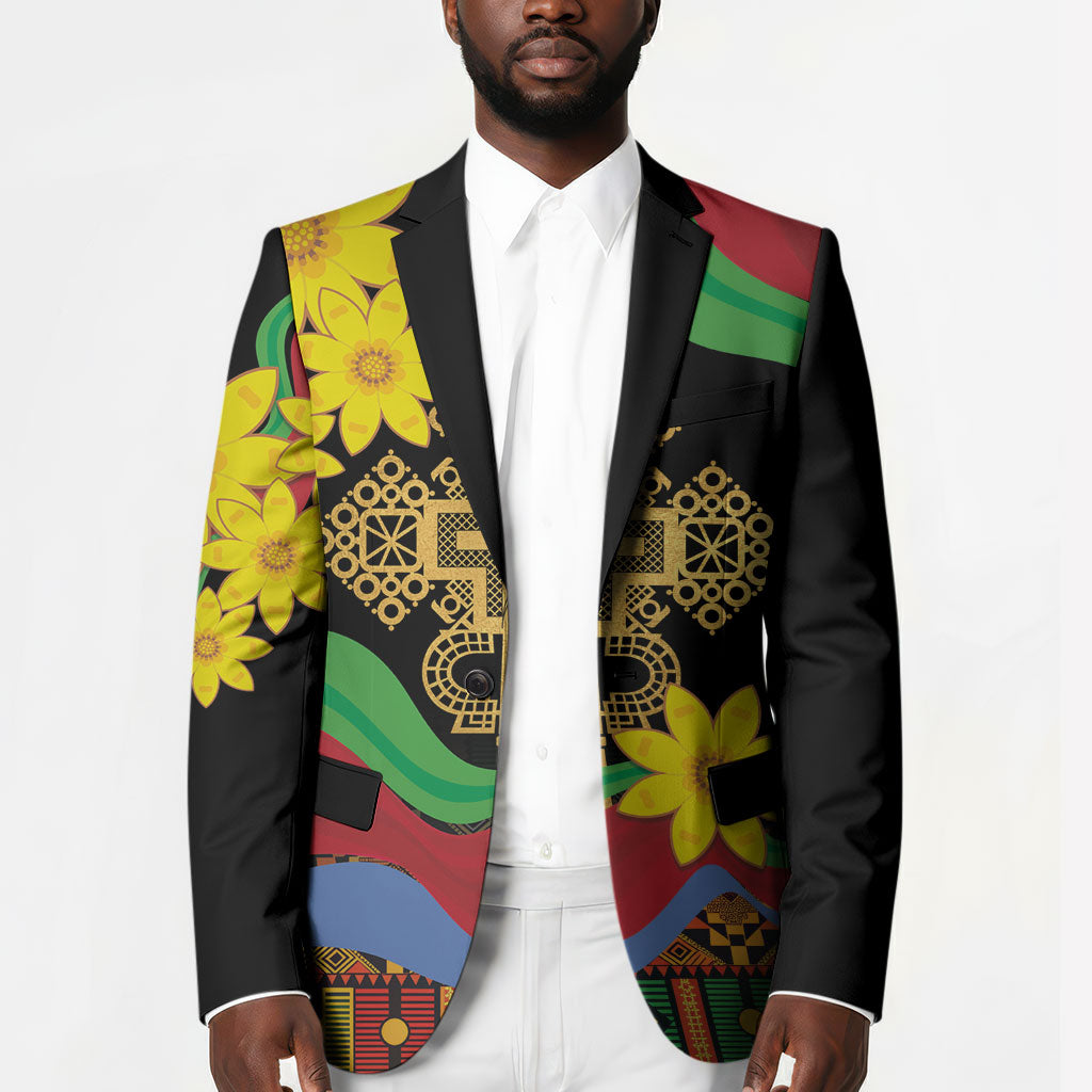 Eritrea Meskel Blazer Eritrean Tribal Meskel Daisy Flag Inspired