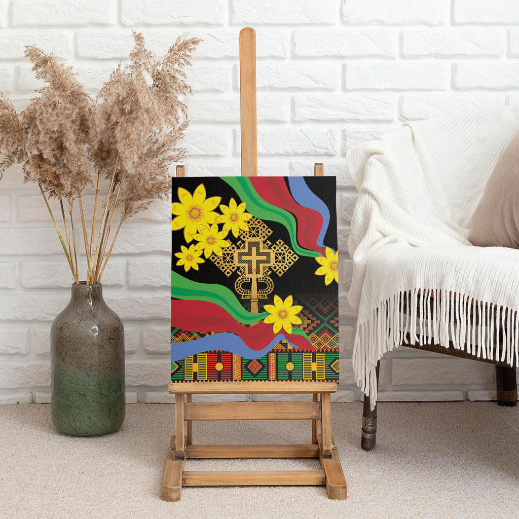 Eritrea Meskel Canvas Wall Art Eritrean Tribal Meskel Daisy Flag Inspired