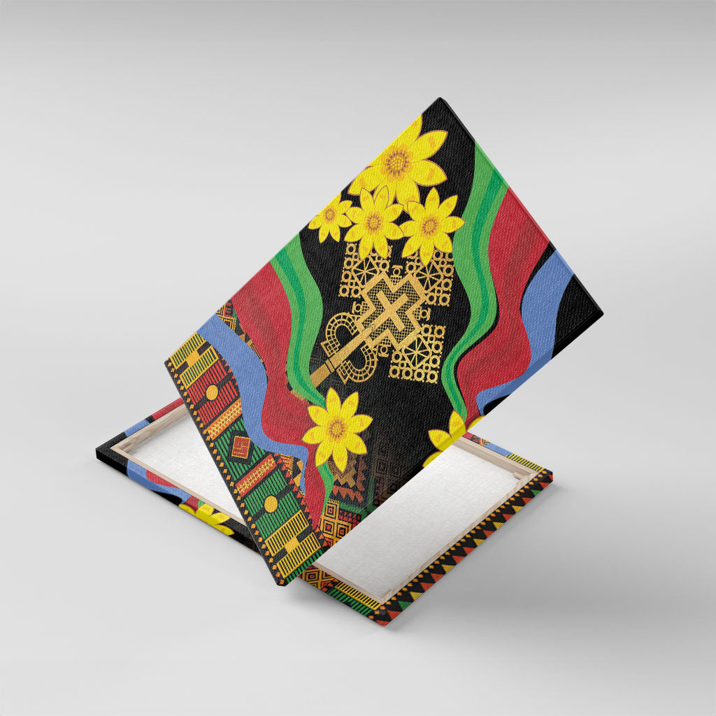 Eritrea Meskel Canvas Wall Art Eritrean Tribal Meskel Daisy Flag Inspired