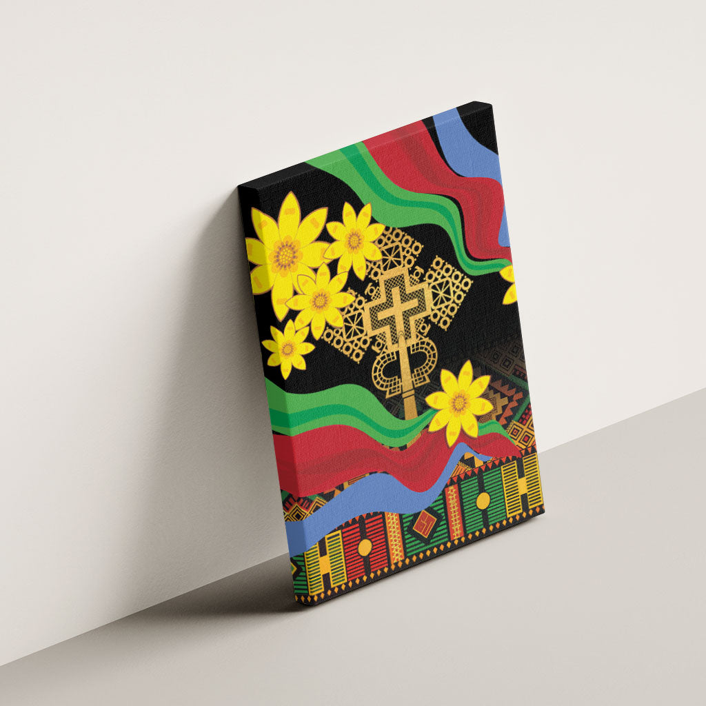 Eritrea Meskel Canvas Wall Art Eritrean Tribal Meskel Daisy Flag Inspired