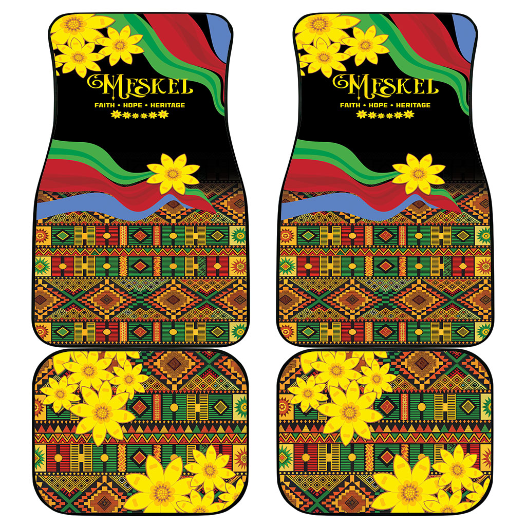 Eritrea Meskel Car Mats Eritrean Tribal Meskel Daisy Flag Inspired
