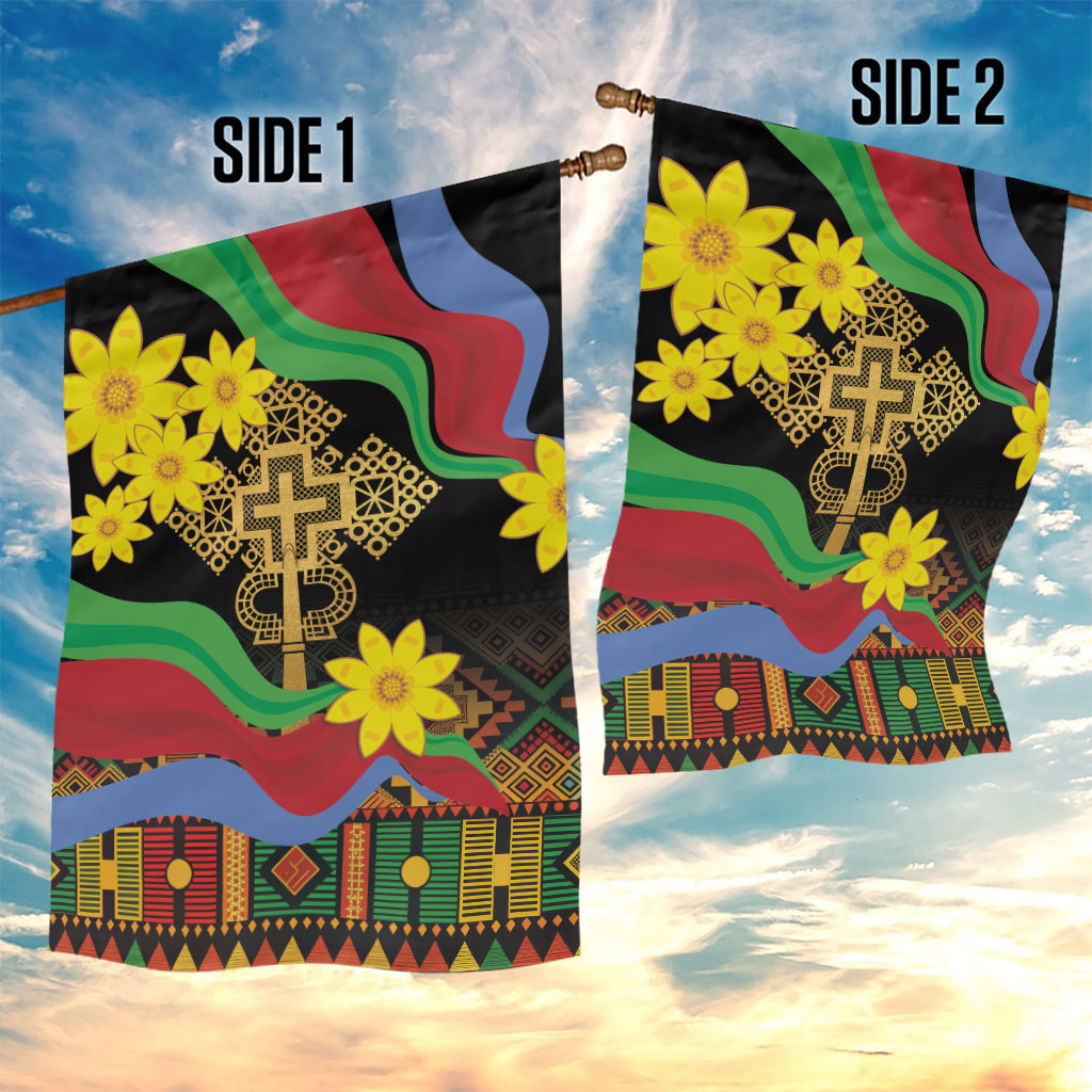 Eritrea Meskel Garden Flag Eritrean Tribal Meskel Daisy Flag Inspired