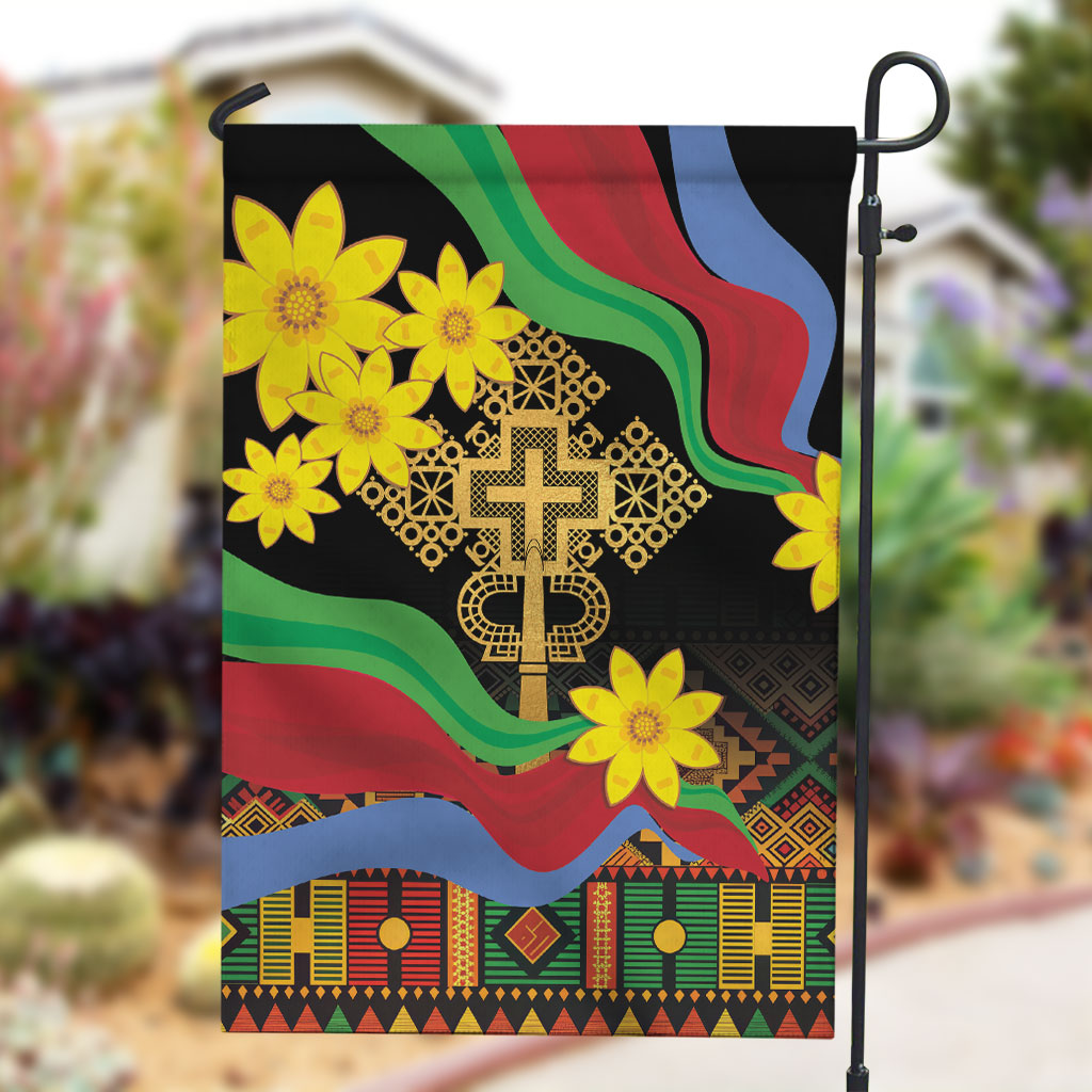 Eritrea Meskel Garden Flag Eritrean Tribal Meskel Daisy Flag Inspired