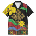 Eritrea Meskel Hawaiian Shirt Eritrean Tribal Meskel Daisy Flag Inspired