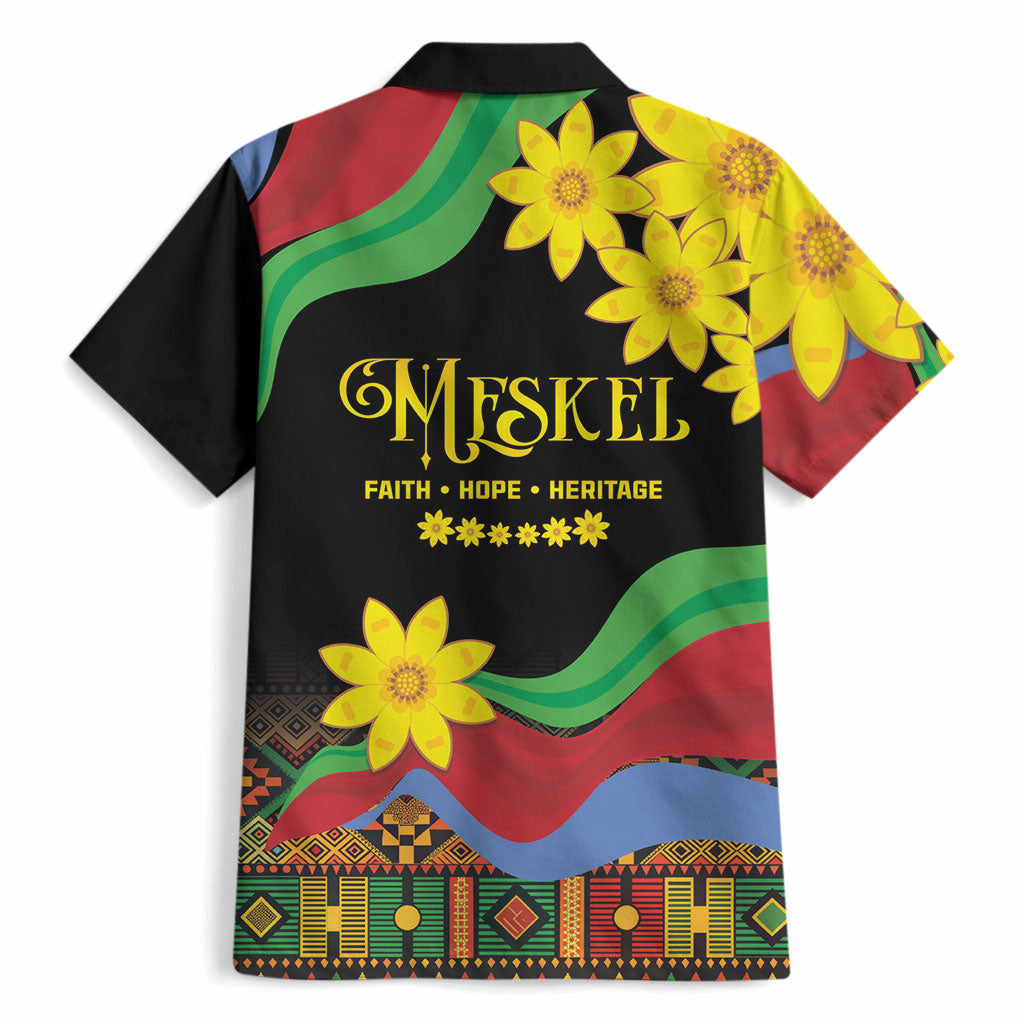 Eritrea Meskel Hawaiian Shirt Eritrean Tribal Meskel Daisy Flag Inspired
