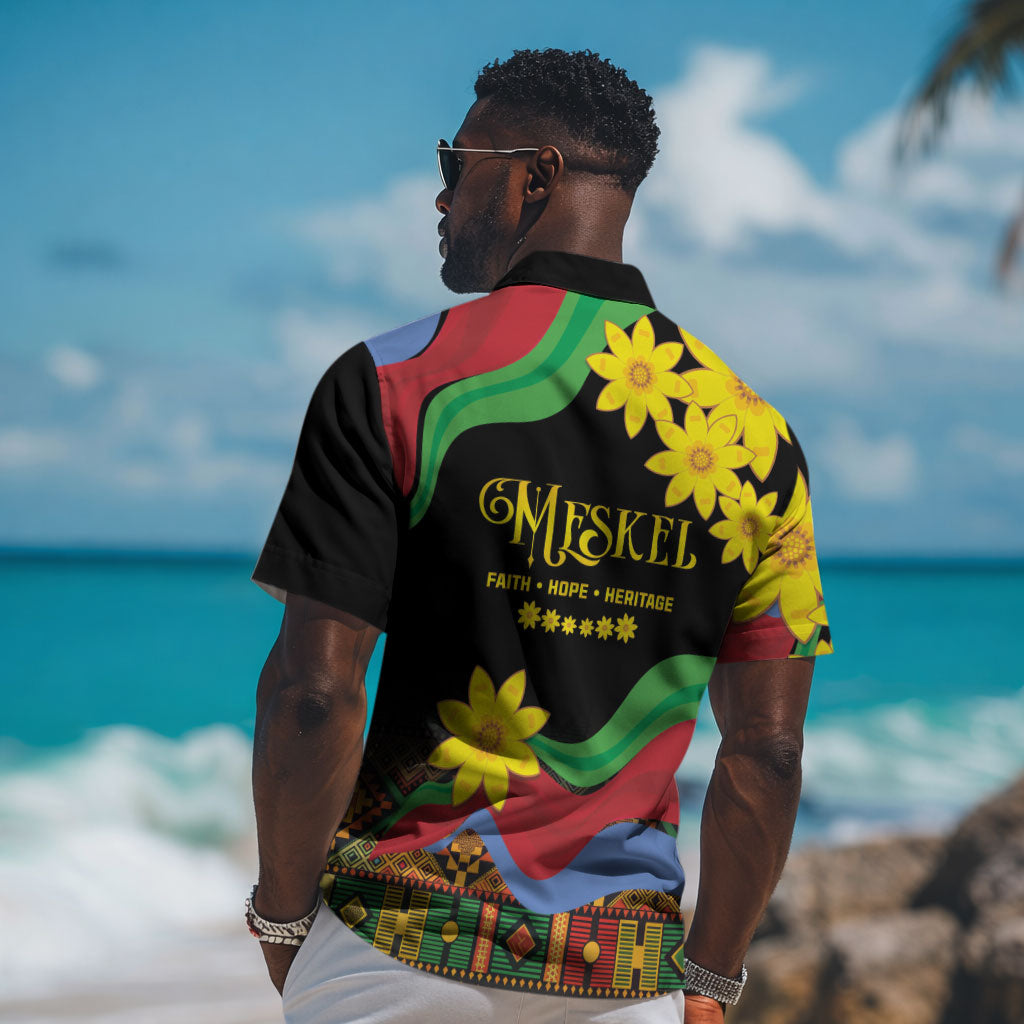 Eritrea Meskel Hawaiian Shirt Eritrean Tribal Meskel Daisy Flag Inspired