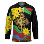Eritrea Meskel Hockey Jersey Eritrean Tribal Meskel Daisy Flag Inspired
