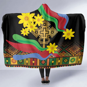Eritrea Meskel Hooded Blanket Eritrean Tribal Meskel Daisy Flag Inspired