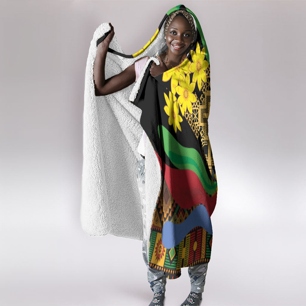 Eritrea Meskel Hooded Blanket Eritrean Tribal Meskel Daisy Flag Inspired