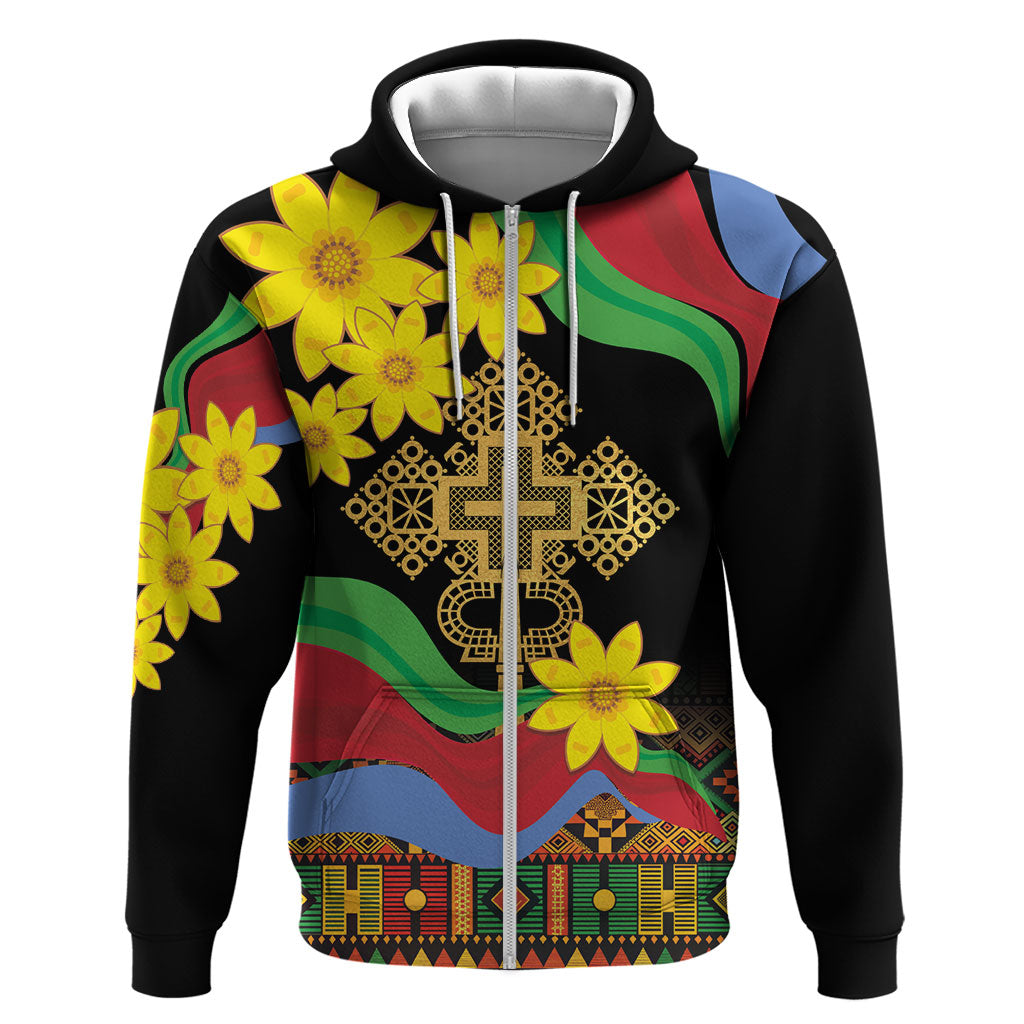 Eritrea Meskel Hoodie Eritrean Tribal Meskel Daisy Flag Inspired
