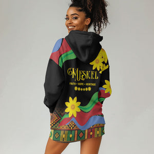 Eritrea Meskel Hoodie Dress Eritrean Tribal Meskel Daisy Flag Inspired