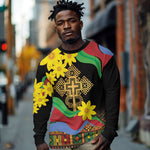 Eritrea Meskel Long Sleeve Shirt Eritrean Tribal Meskel Daisy Flag Inspired