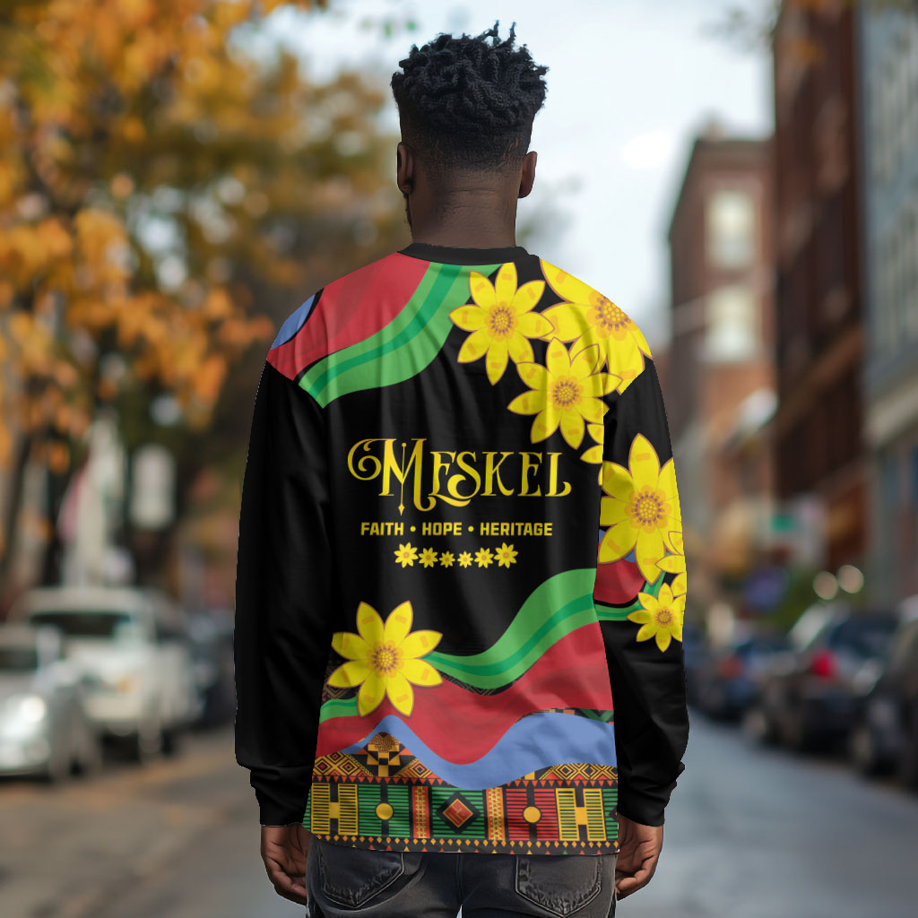 Eritrea Meskel Long Sleeve Shirt Eritrean Tribal Meskel Daisy Flag Inspired