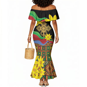 Eritrea Meskel Mermaid Dress Eritrean Tribal Meskel Daisy Flag Inspired