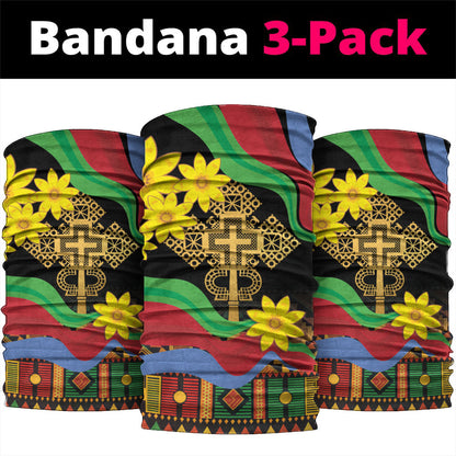 Eritrea Meskel Neck Gaiter Eritrean Tribal Meskel Daisy Flag Inspired
