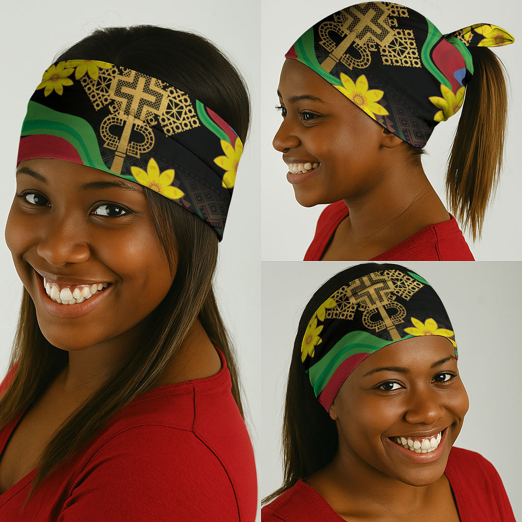 Eritrea Meskel Neck Gaiter Eritrean Tribal Meskel Daisy Flag Inspired