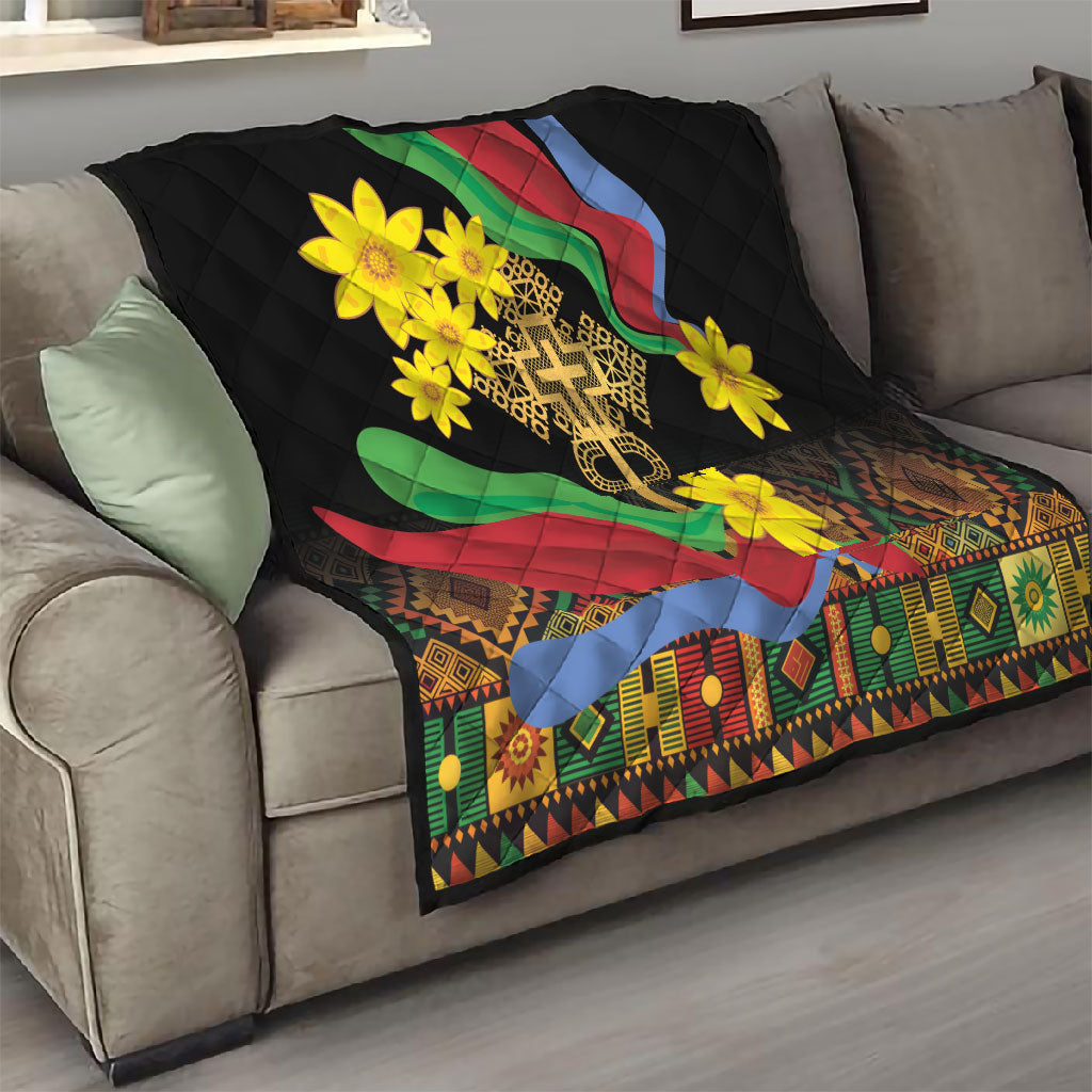 Eritrea Meskel Quilt Eritrean Tribal Meskel Daisy Flag Inspired
