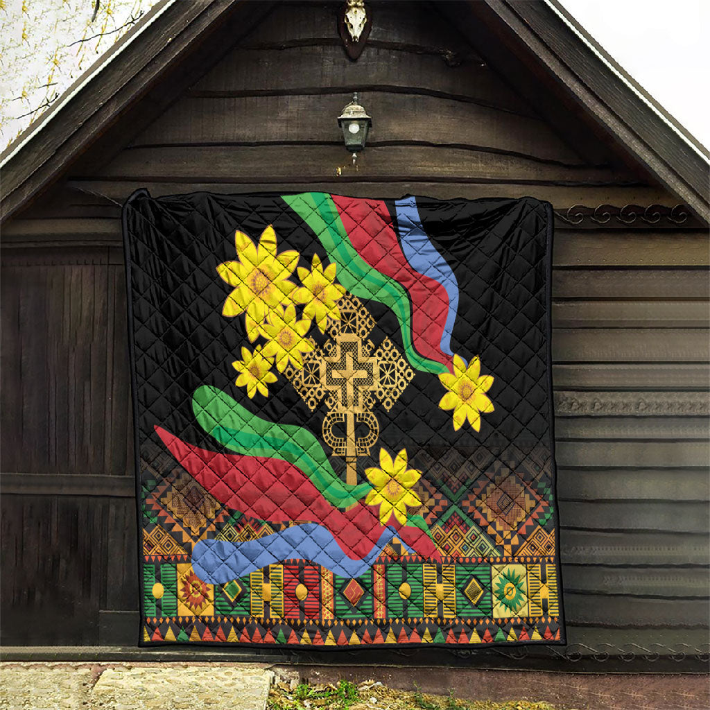 Eritrea Meskel Quilt Eritrean Tribal Meskel Daisy Flag Inspired