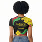 Eritrea Meskel Raglan Cropped T shirt Eritrean Tribal Meskel Daisy Flag Inspired