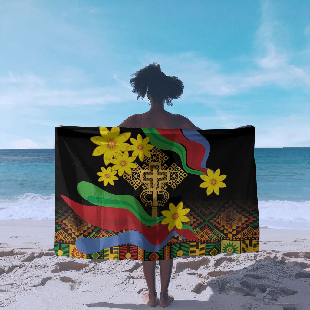 Eritrea Meskel Sarong Eritrean Tribal Meskel Daisy Flag Inspired