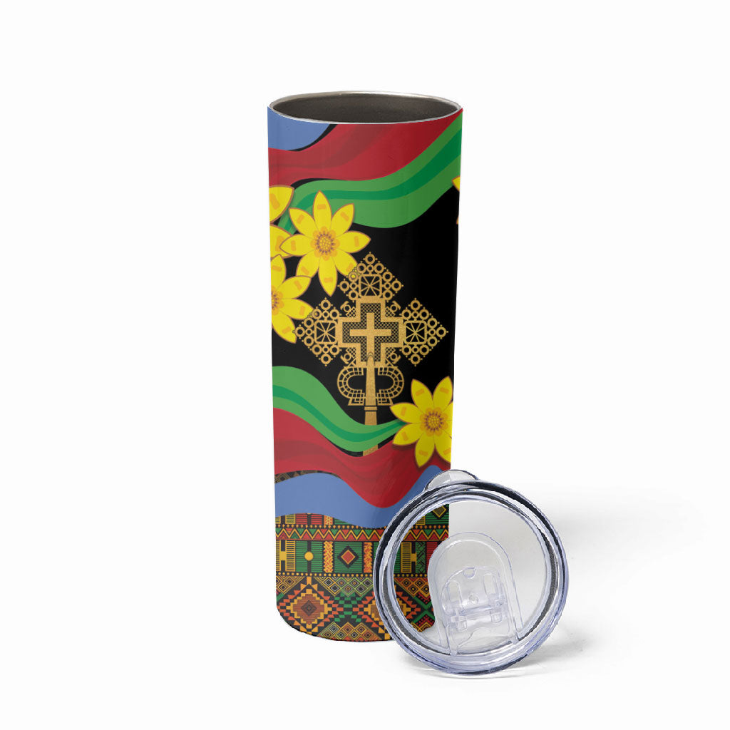 Eritrea Meskel Skinny Tumbler Eritrean Tribal Meskel Daisy Flag Inspired
