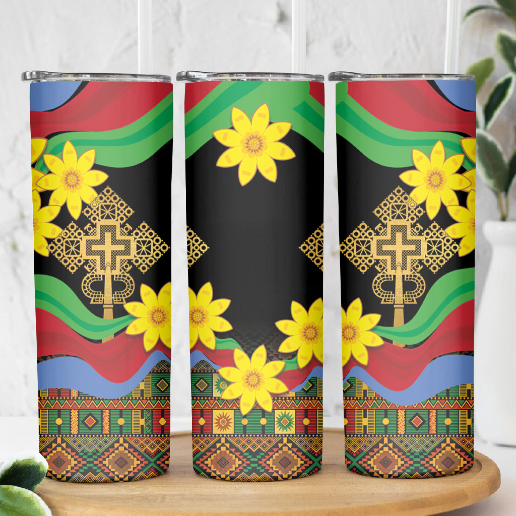 Eritrea Meskel Skinny Tumbler Eritrean Tribal Meskel Daisy Flag Inspired