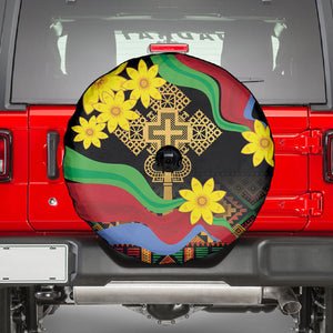Eritrea Meskel Spare Tire Cover Eritrean Tribal Meskel Daisy Flag Inspired