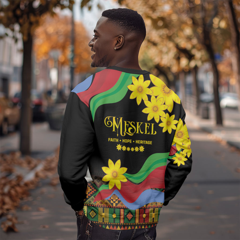 Eritrea Meskel Sweatshirt Eritrean Tribal Meskel Daisy Flag Inspired